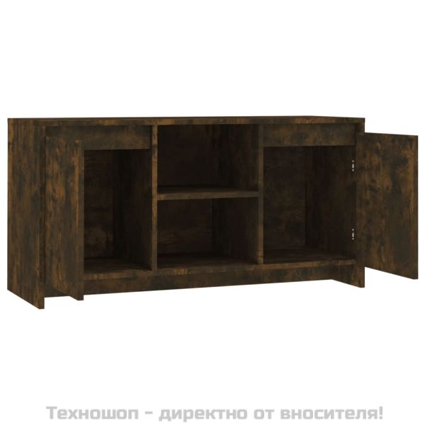 ТВ шкаф, опушен дъб, 102x37,5x52,5 см, инженерно дърво