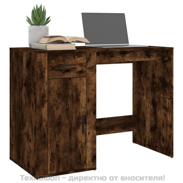 Бюро, опушен дъб, 100x49x75 см, инженерно дърво