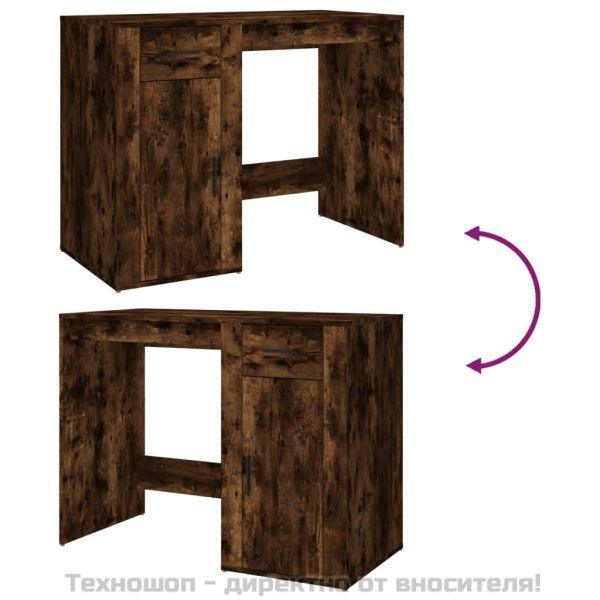 Бюро, опушен дъб, 100x49x75 см, инженерно дърво