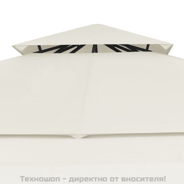 Шатра с двойно разтегаем покрив, 3x3x2,75 м, таупе, 180 г/м²