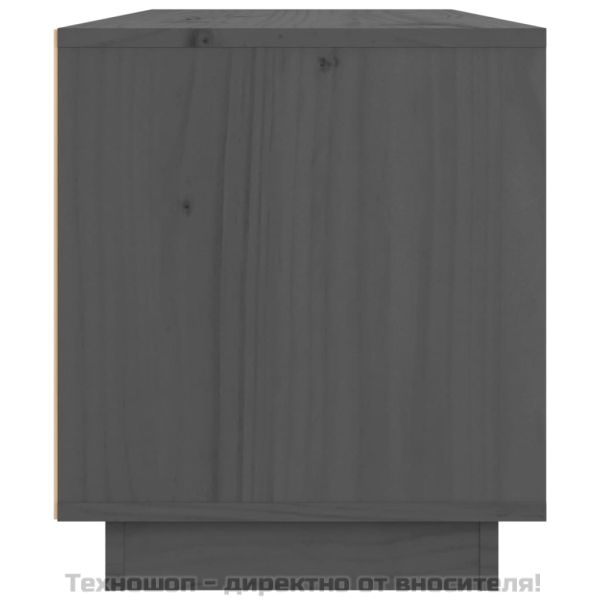 ТВ шкаф, сив, 80x34x40 см, бор масив