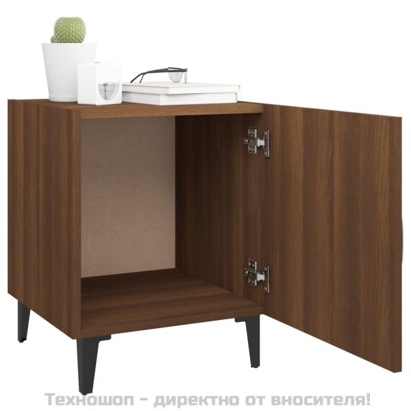 Нощни шкафчета, 2 бр, Кафяв дъб, инженерно дърво