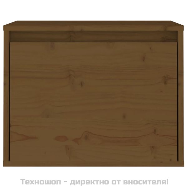 Стенен шкаф, меденокафяв, 45x30x35 см, бор масив