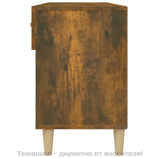 Шкаф за обувки, опушен дъб, 102x35x55 см, инженерно дърво