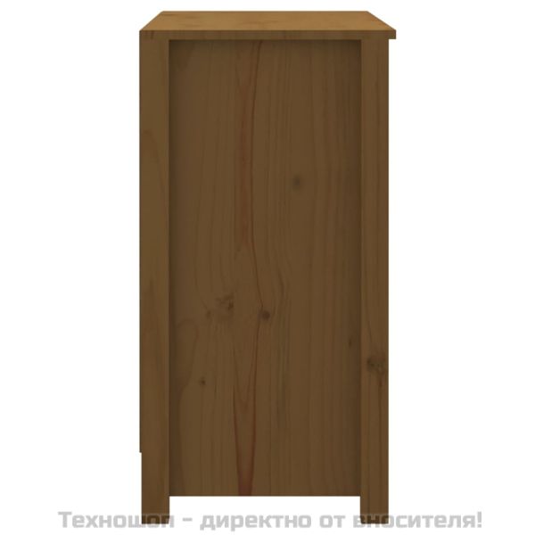 Библиотека, меденокафява, 80x35x68 см, бор масив