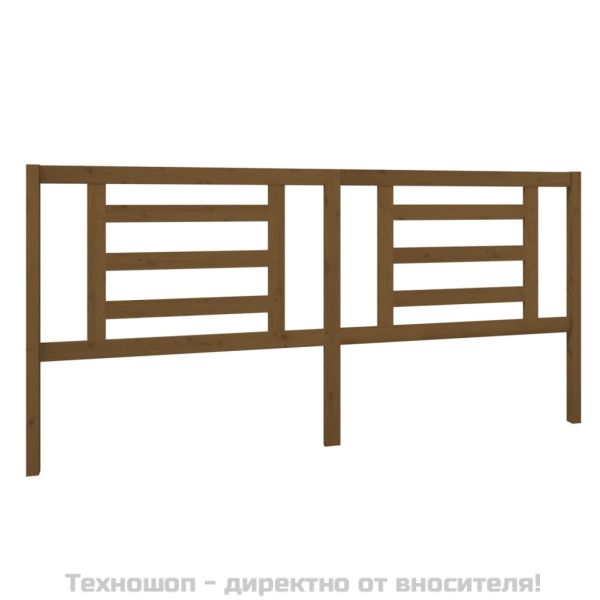 Горна табла за легло, меденокафява, 206x4x100 см, бор масив