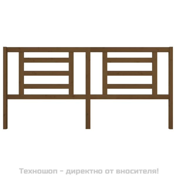 Горна табла за легло, меденокафява, 206x4x100 см, бор масив
