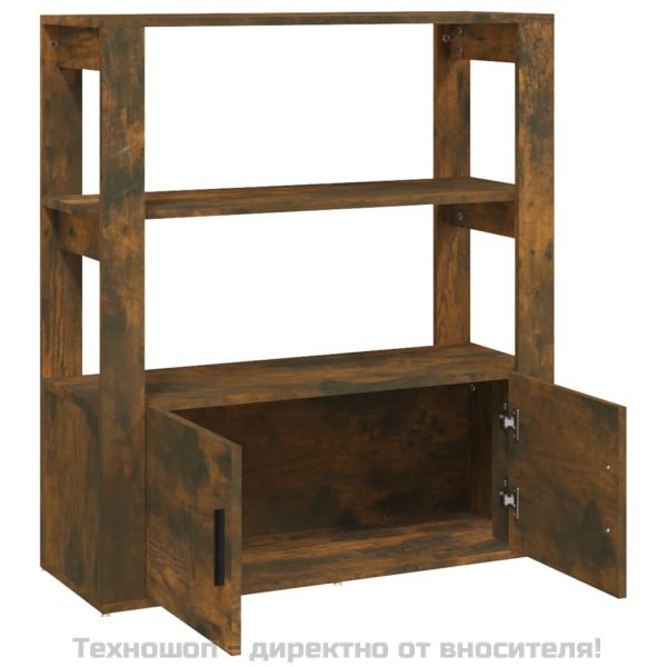 Сайдборд, опушен дъб, 80x30x90 см, инженерно дърво