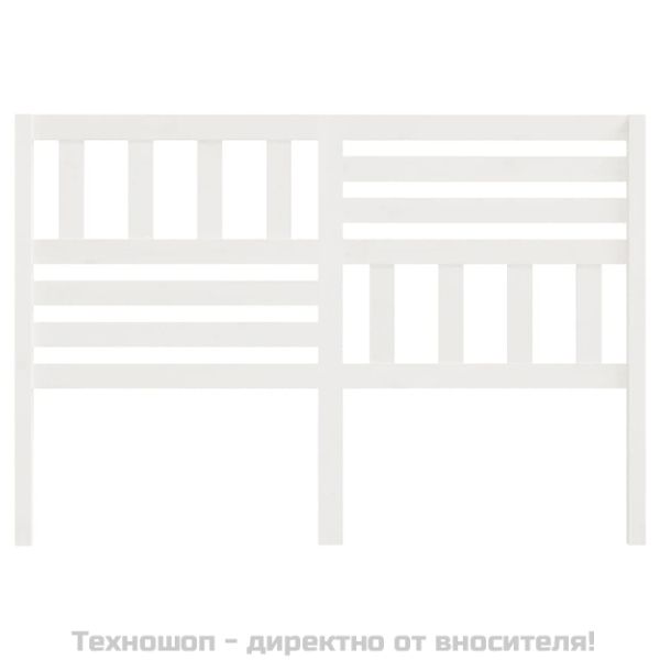 Горна табла за легло, бяла, 156x4x100 см, бор масив