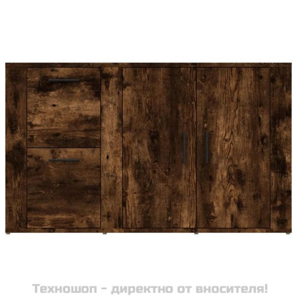 Сайдборд, опушен дъб, 100x33x59,5 см, инженерно дърво