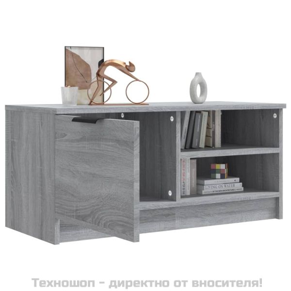 ТВ шкаф, сив сонома, 80x35x36,5 см, инженерно дърво