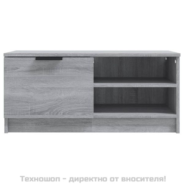 ТВ шкаф, сив сонома, 80x35x36,5 см, инженерно дърво