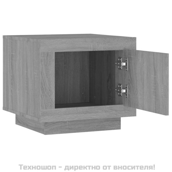 Кафе маса, сив сонома, 51x50x45 см, инженерно дърво