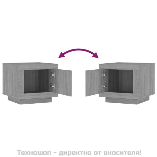 Кафе маса, сив сонома, 51x50x45 см, инженерно дърво