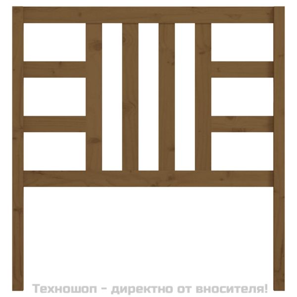 Горна табла за легло, меденокафява, 96x4x100 см, бор масив