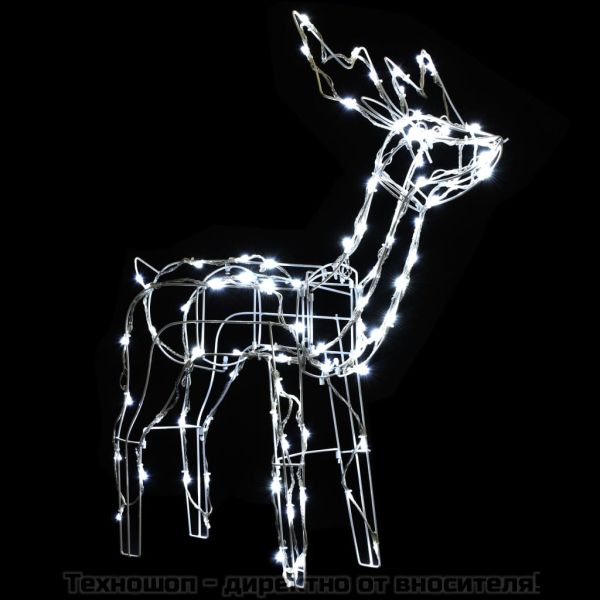 Коледна украса, 3 светещи елена, 229 LED лампи