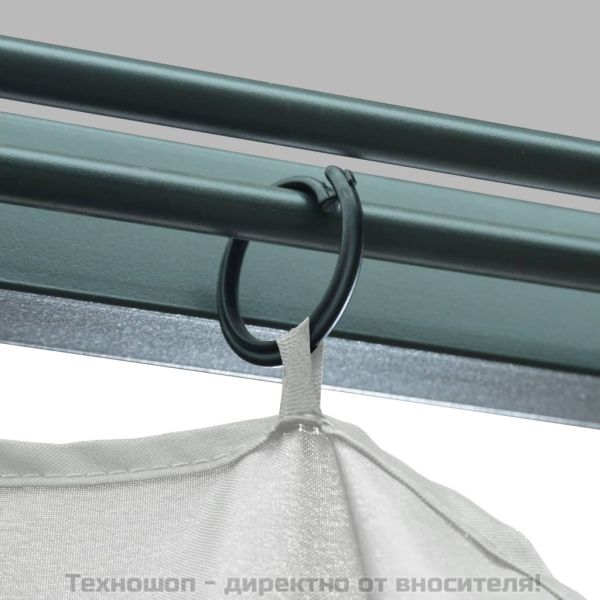 Шатра със завеси, 400х300 см, кремава, алуминий