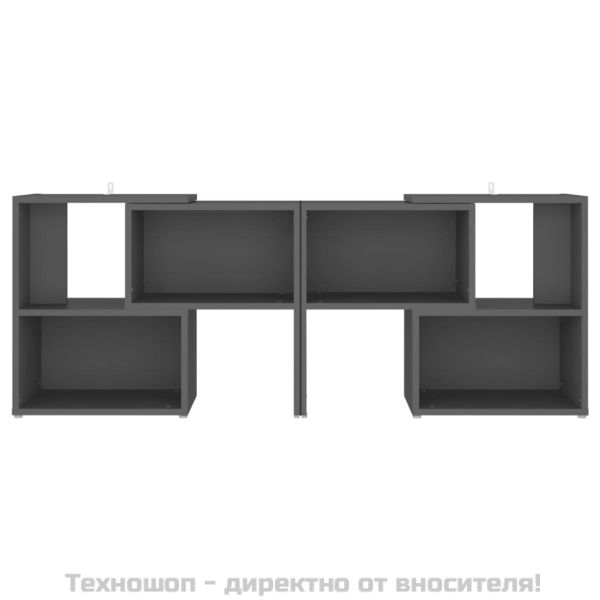 ТВ шкаф, сив, 104x30x52 см, инженерно дърво