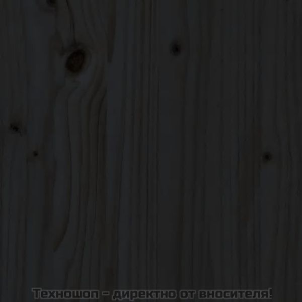 Работна маса, черна, 78,5x50x80 см, борово дърво масив