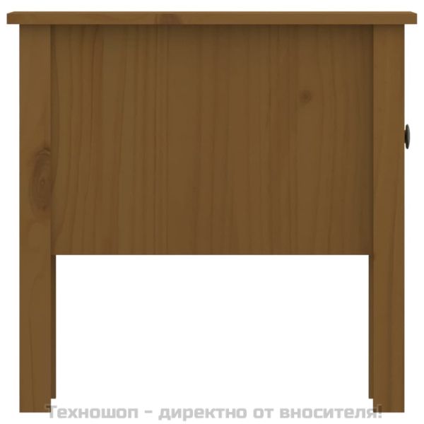 Странични масички 2 бр меденокафяви 50x50x49 см бор масив