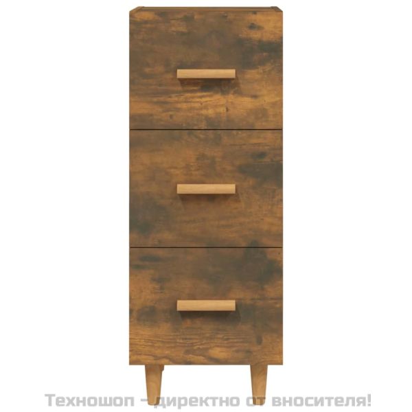 Сайдборд, опушен дъб, 34,5x34x90 см, инженерно дърво