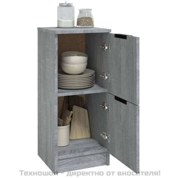 Сайдборди, 2 бр, сив сонома, 30x30x70 см, инженерно дърво