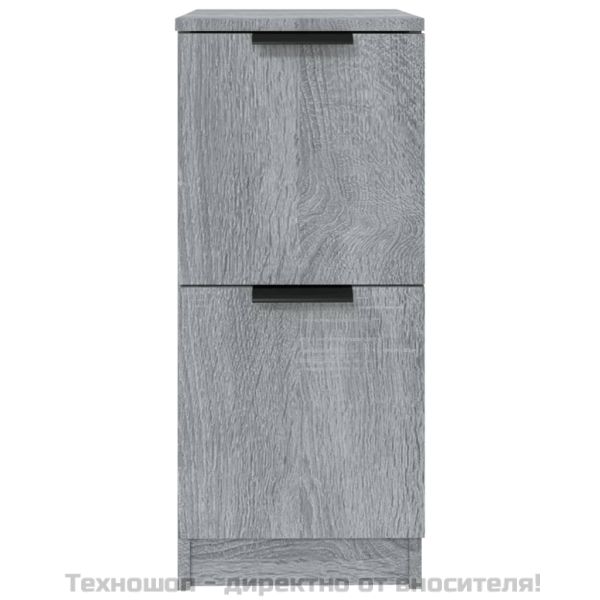 Сайдборди, 2 бр, сив сонома, 30x30x70 см, инженерно дърво