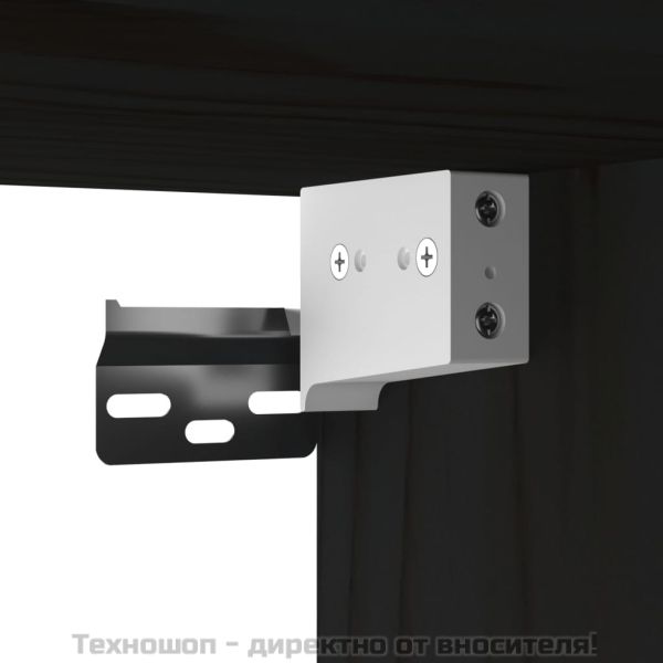 Стенен шкаф, черен, 60x30x35 см, бор масив