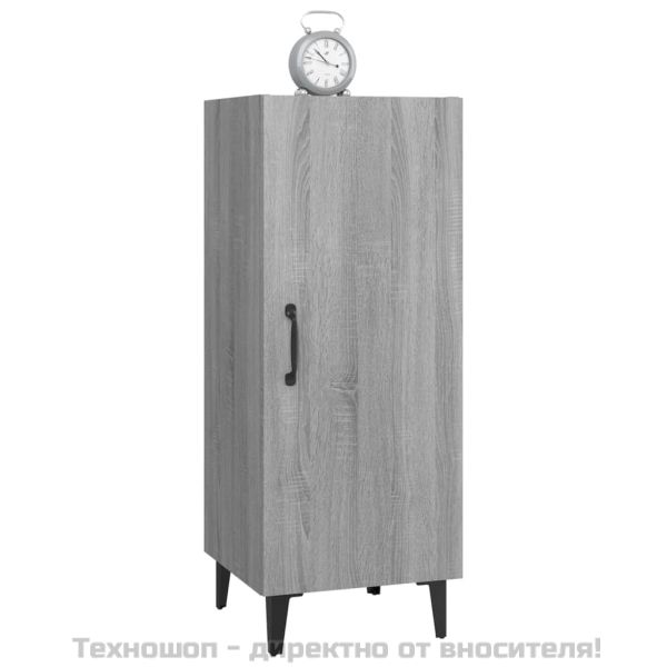 Сайдборд, сив сонома, 34,5x34x90 см, инженерно дърво