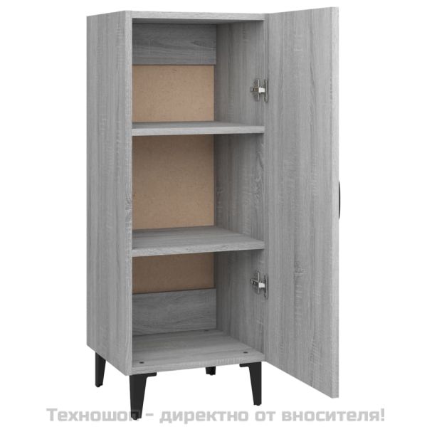 Сайдборд, сив сонома, 34,5x34x90 см, инженерно дърво