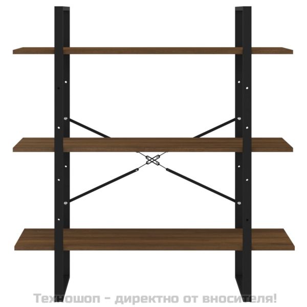 Библиотека, кафяв дъб, 100x30x105 см, инженерно дърво