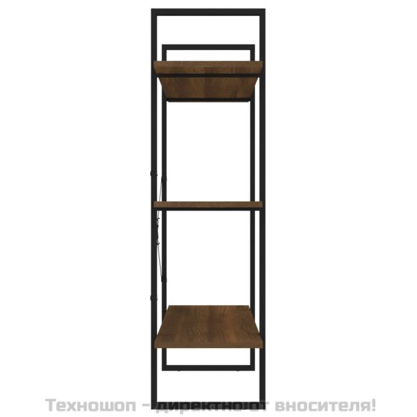 Библиотека, кафяв дъб, 100x30x105 см, инженерно дърво