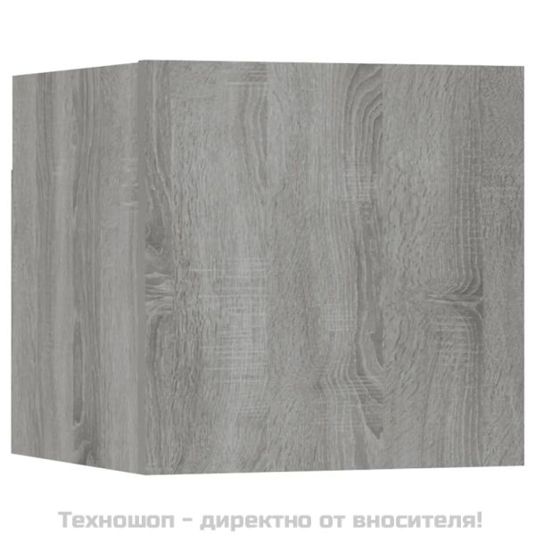 Стенни ТВ шкафове, 4 бр, сив сонома, 30,5x30x30 см