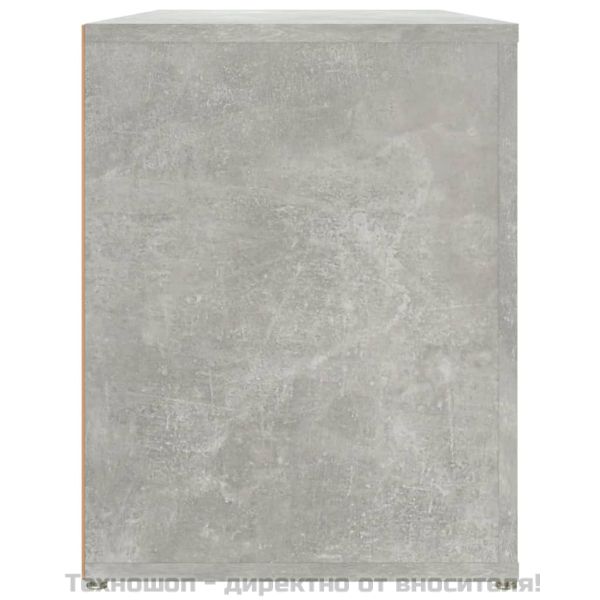 Етажерка за обувки, бетонно сива, 100x35x45 см, инженерно дърво