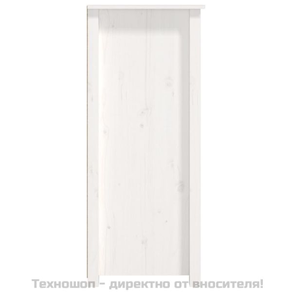 Сайдборд, бял, 83x41,5x100 см, бор масив