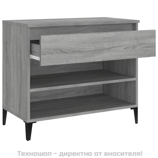 Шкаф за обувки, сив сонома, 70x36x60 см, инженерно дърво