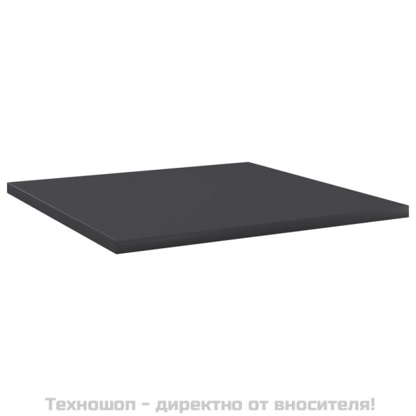 Рафтове за етажерка, 8 бр, сиви, 40x40x1,5 см, инженерно дърво