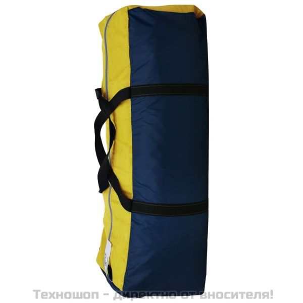 Къмпинг палатка, текстил, 9-местна, синьо и жълто