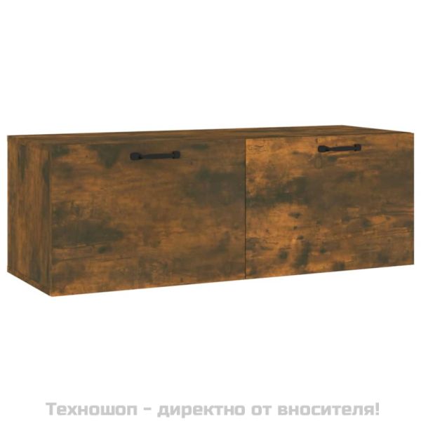 Стенен шкаф, опушен дъб, 100x36,5x35 см, инженерно дърво