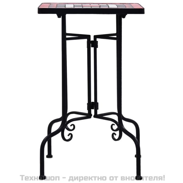 Мозаечна странична маса, теракота и бяло, керамика