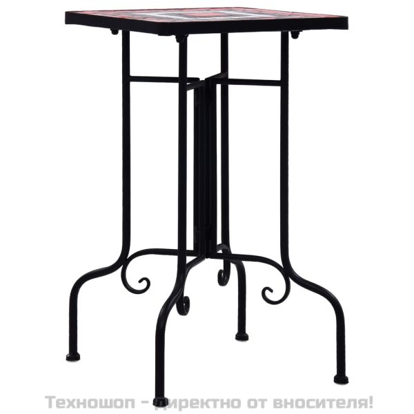 Мозаечна странична маса, теракота и бяло, керамика