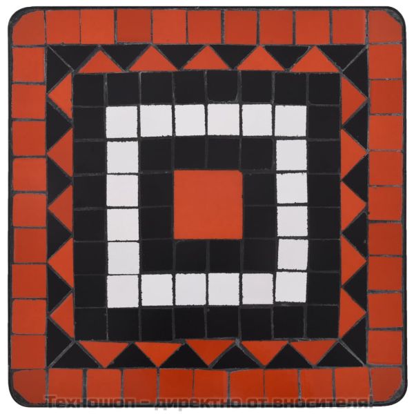 Мозаечна странична маса, теракота и бяло, керамика