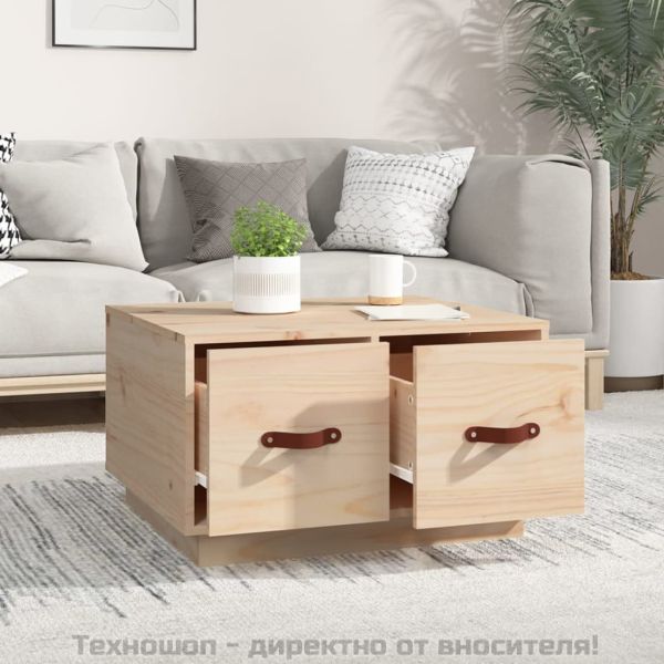 Кафе маса, 60x53x35 см, борово дърво масив