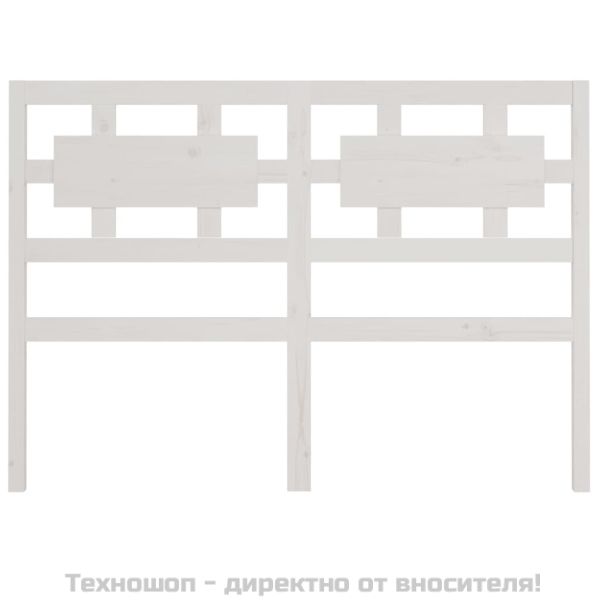 Горна табла за легло, бяла, 205,5x4x100 см, бор масив