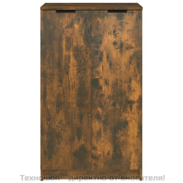 Шкаф за обувки, опушен дъб, 59x35x100 см, инженерно дърво