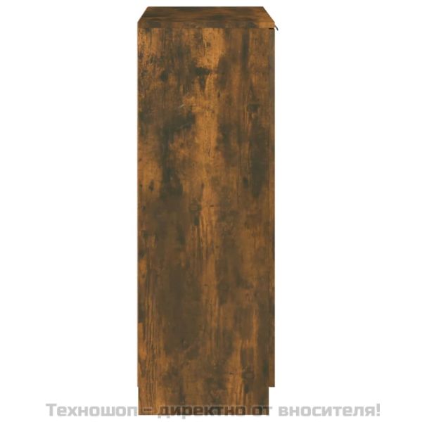 Шкаф за обувки, опушен дъб, 59x35x100 см, инженерно дърво