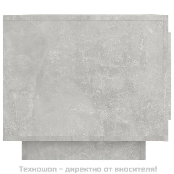Кафе маса, бетонно сива, 102x50x45 см, инженерно дърво