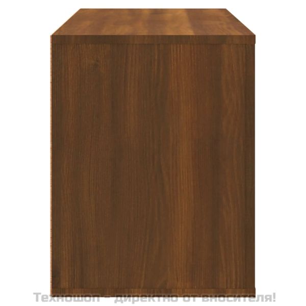 Шкаф за обувки, кафяв дъб, 80x35x45 см, инженерно дърво
