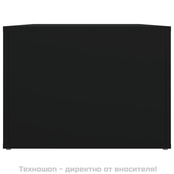 Кафе маса, черна, 80x50x36 см, инженерно дърво