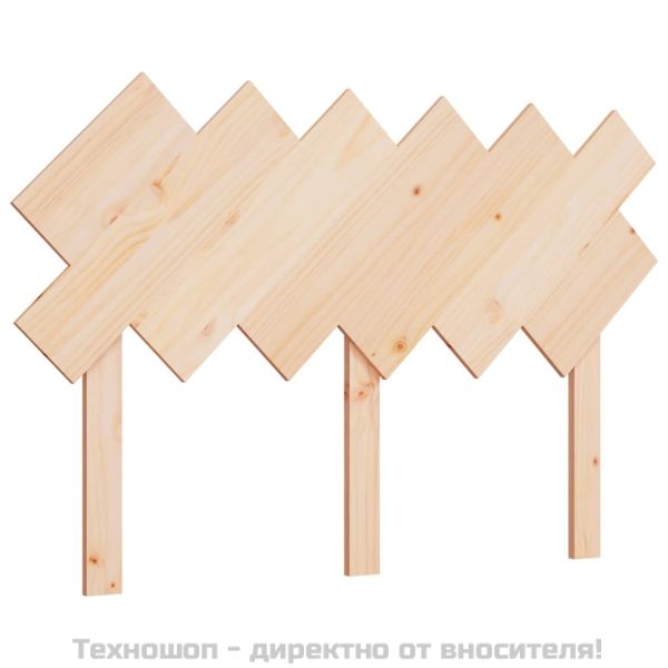 Горна табла за легло, 122,5x3x80,5 см, бор масив